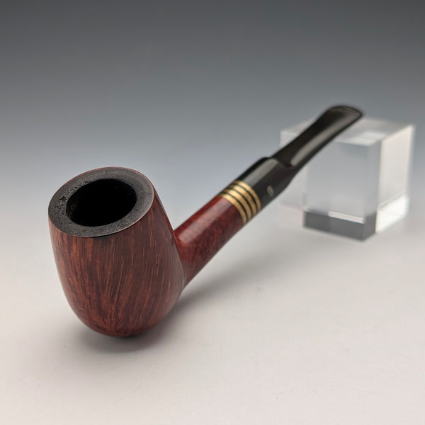 Nordic vintage wooden estate pipe Georg Jensen Admiral with storage bag